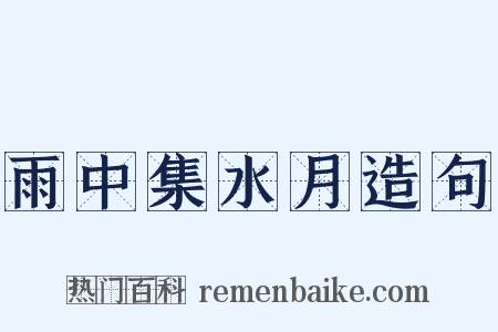 雨中集水月造句是什么意思的图片